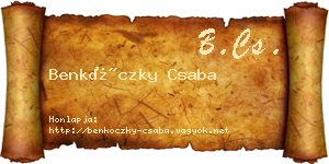 Benkóczky Csaba névjegykártya